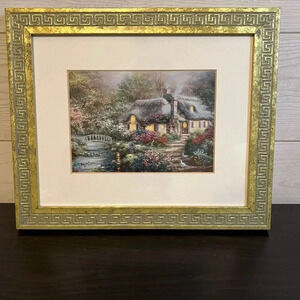 Little River Cottage framed art by Nicky Boehme 9X12